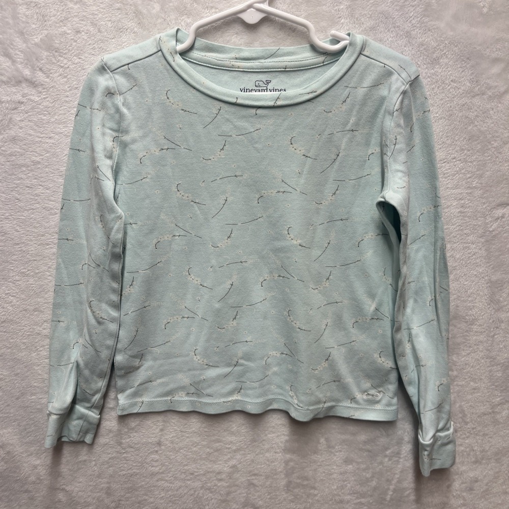 Vineyard Vines Long Sleeve Pima Cotton Shirt‎ Girls 6 Floral Fall Winter